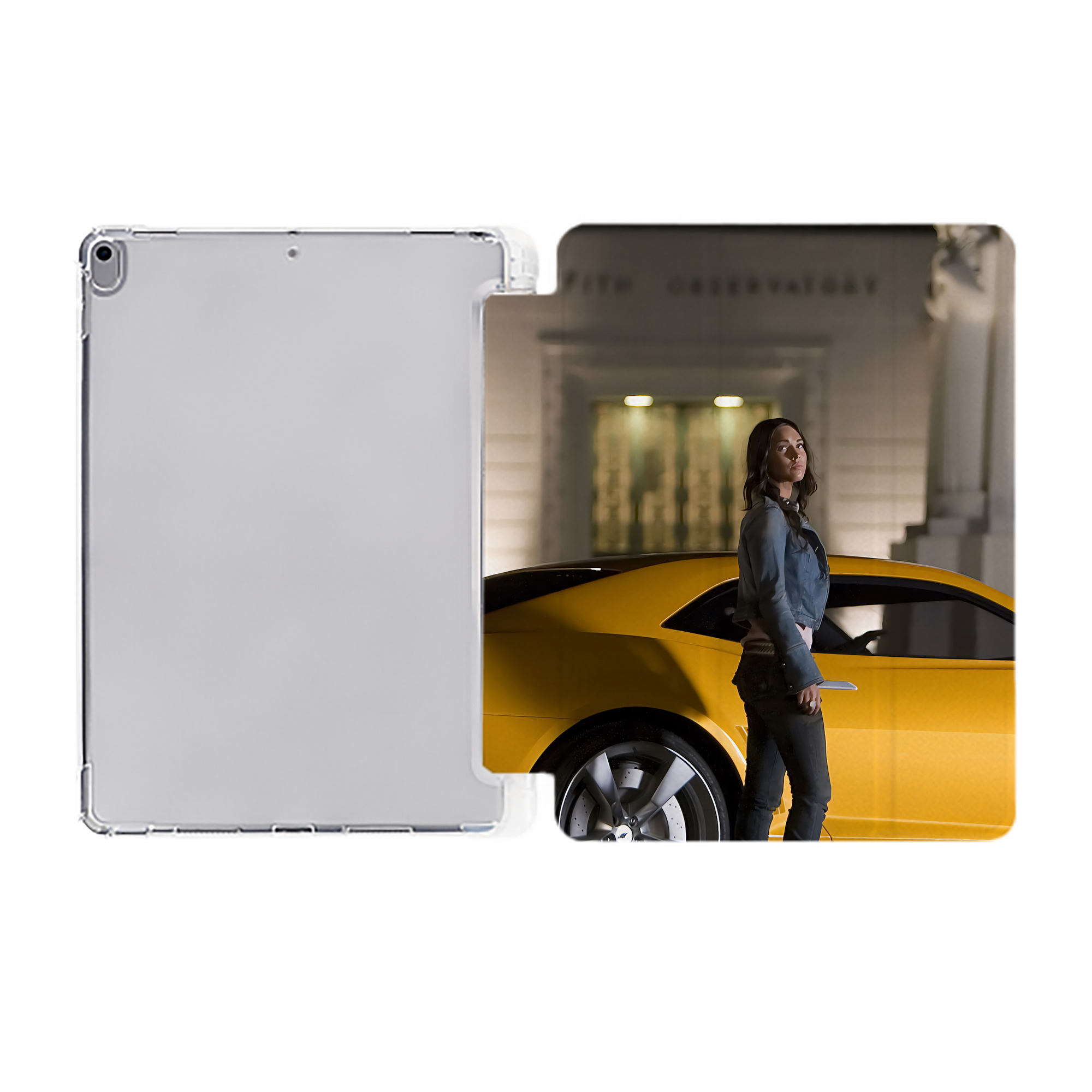（画像用） Transformers トランスフォーマー IPad ケース ペン収納付き 三つ折りスタンド PUレザー×シリコン 対応機種9.5/10.5/10.9インチ